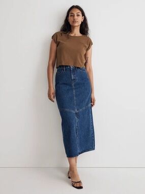 Madewell Brown Cropped Muscle Tee